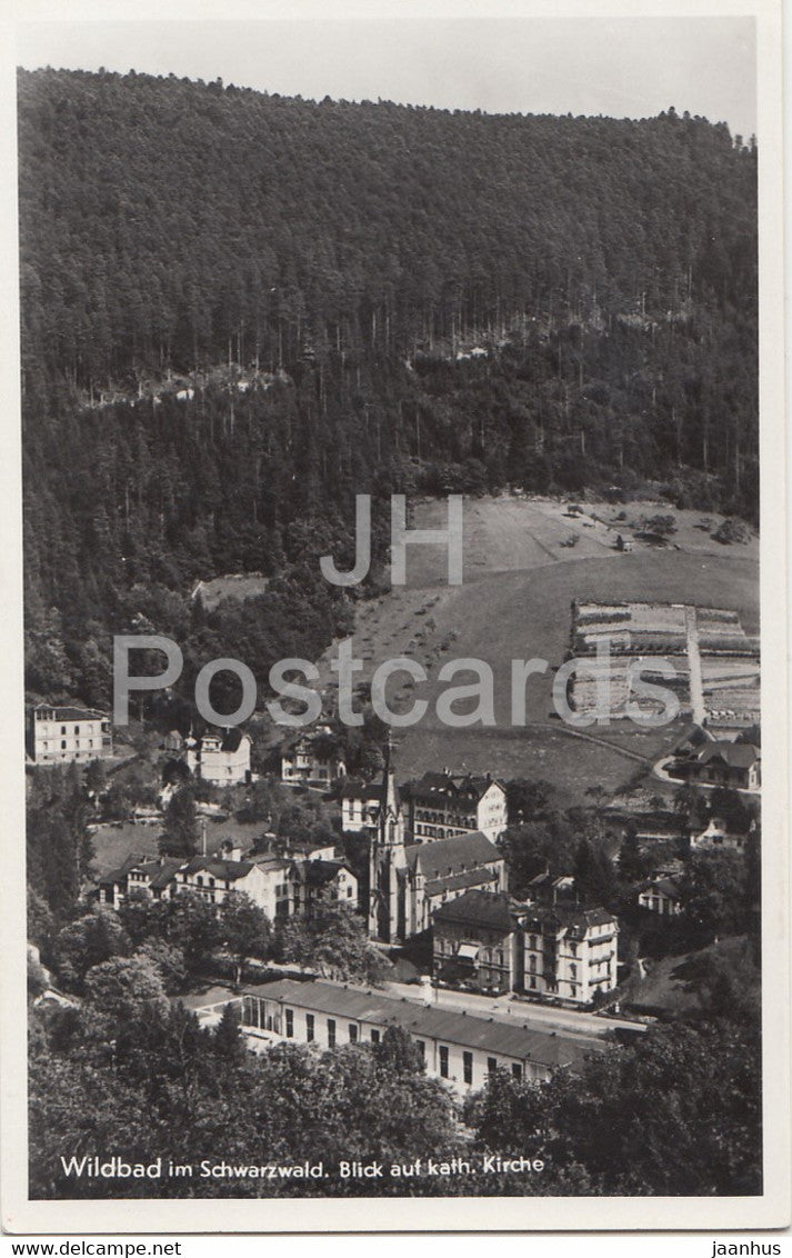 Wildbad im Schwarzwald - Blick auf Kathol Kirche - Germany - unused - JH Postcards