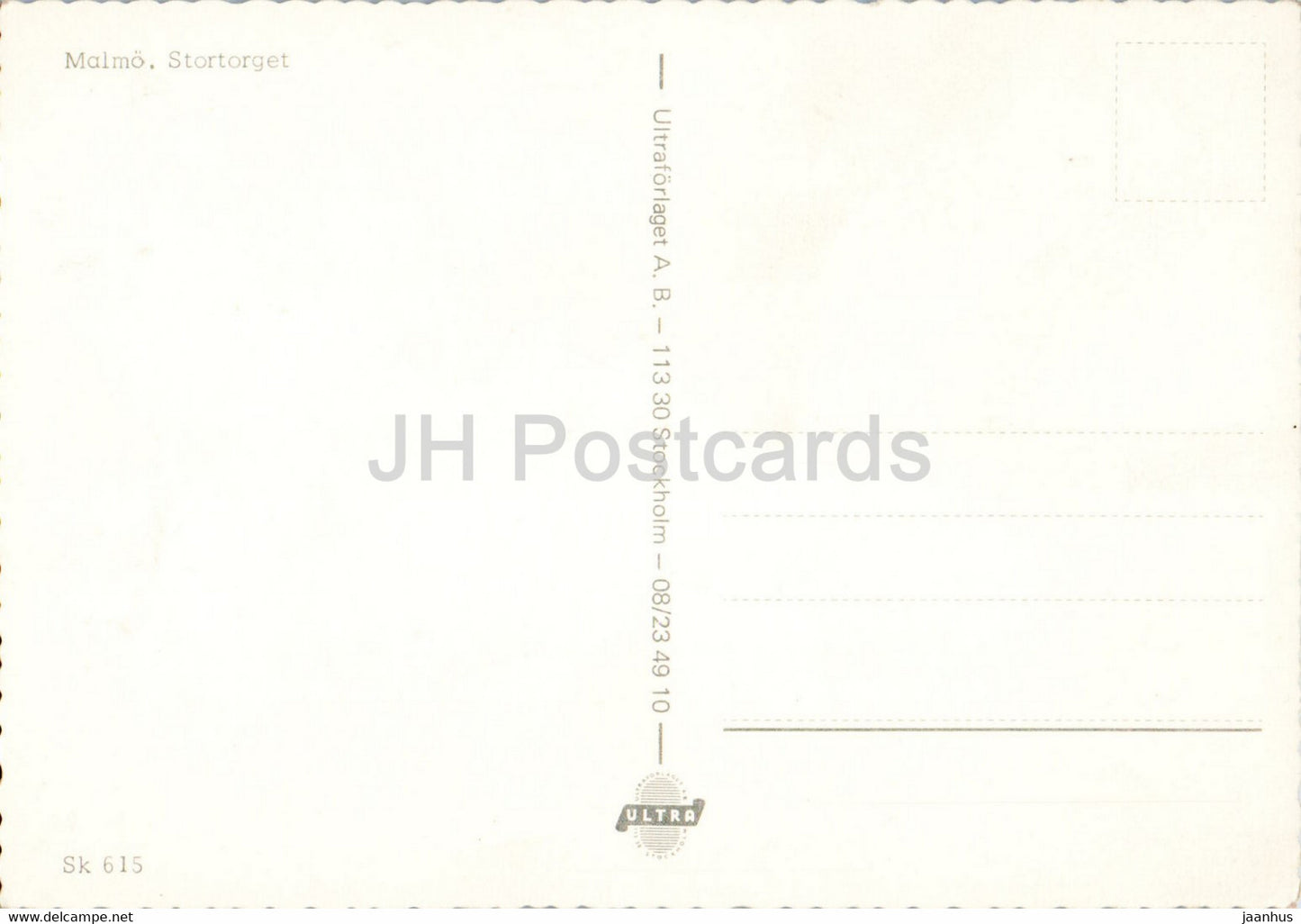 Malmo - Stortorget - the main square - Sweden - unused