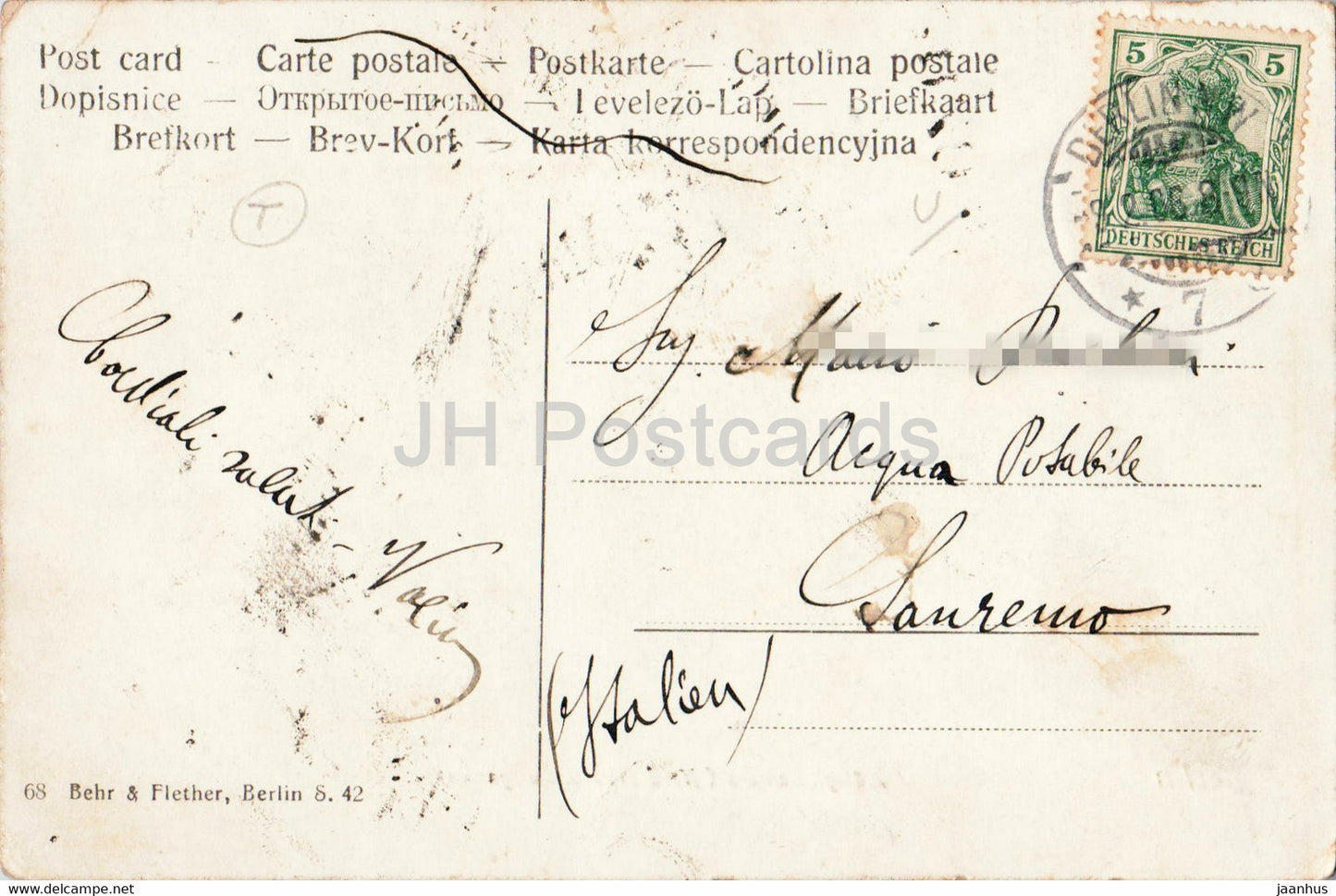 Berlin - Königsschloss - Nordseite u Lustgarten - Schloss - alte Ansichtskarte - Deutschland - gebraucht