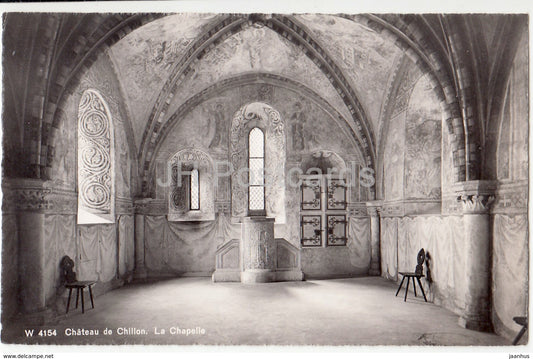 Chateau de Chillon - La Chapelle - 4154 - Switzerland - 1958 - used - JH Postcards
