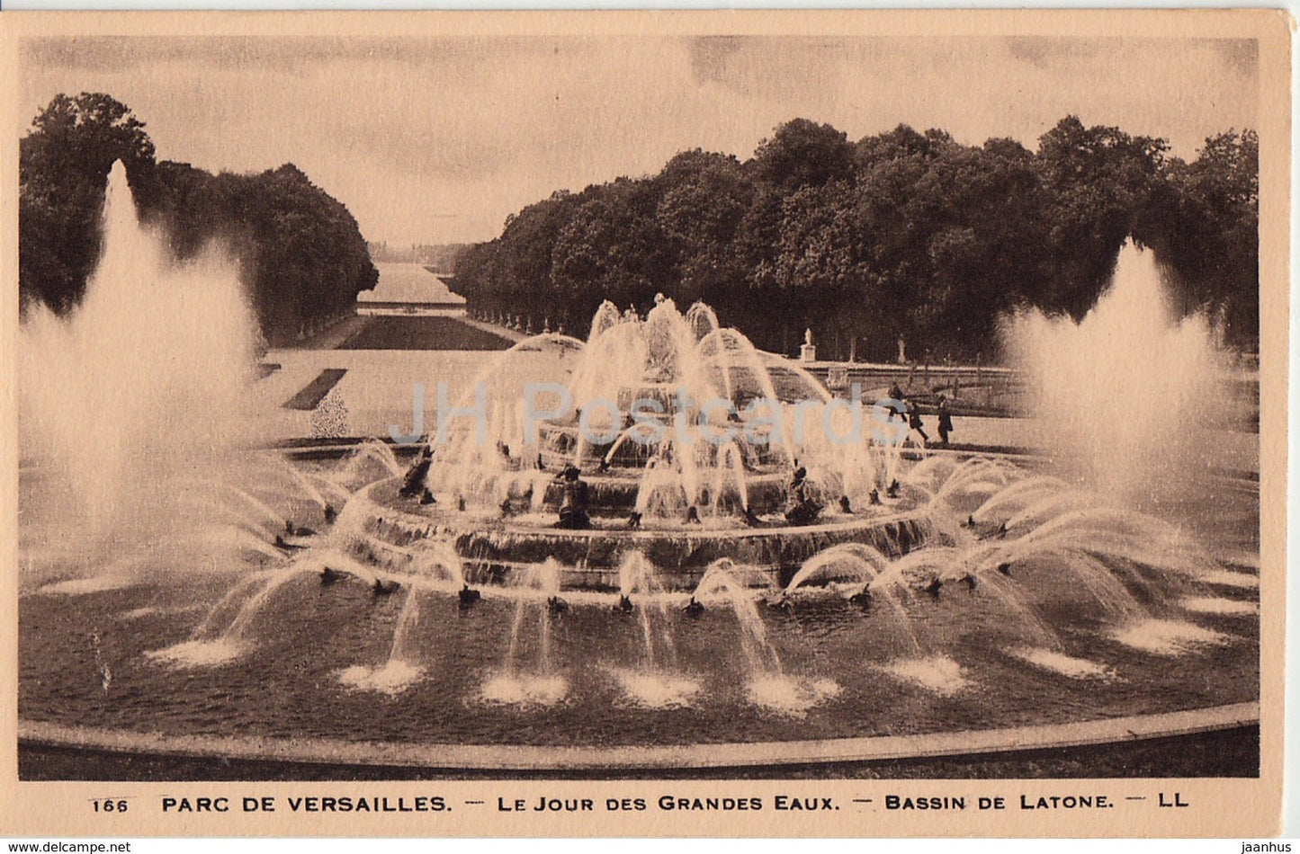 Parc de Versailles - Le Jour des Grandes Eaux - Bassin de Latone - park  fountain - 166 - old postcard - France - unused - JH Postcards