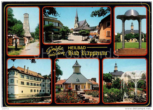 Grüsse aus dem Heilbad Bad Rappenau - kirche - church - 6927 - Germany - 1991 gelaufen - JH Postcards