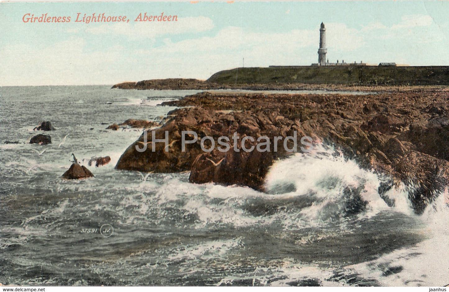 Girdleness Lighthouse - Aberdeen - 37591 - old postcard - Scotland - United Kingdom - unused - JH Postcards