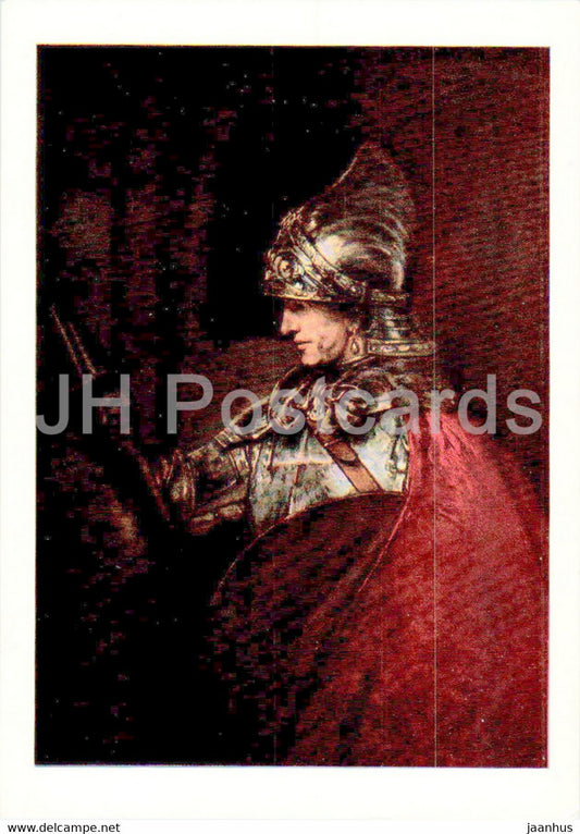 painting by Rembrandt - A Man in Armour - Dutch art - Scotland - unused - JH Postcards