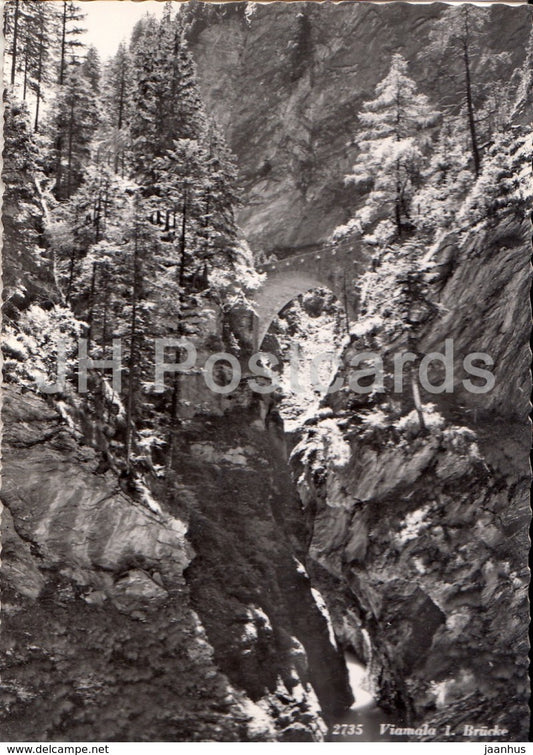 Viamala Brucke - bridge - 2735 - Switzerland - unused - JH Postcards