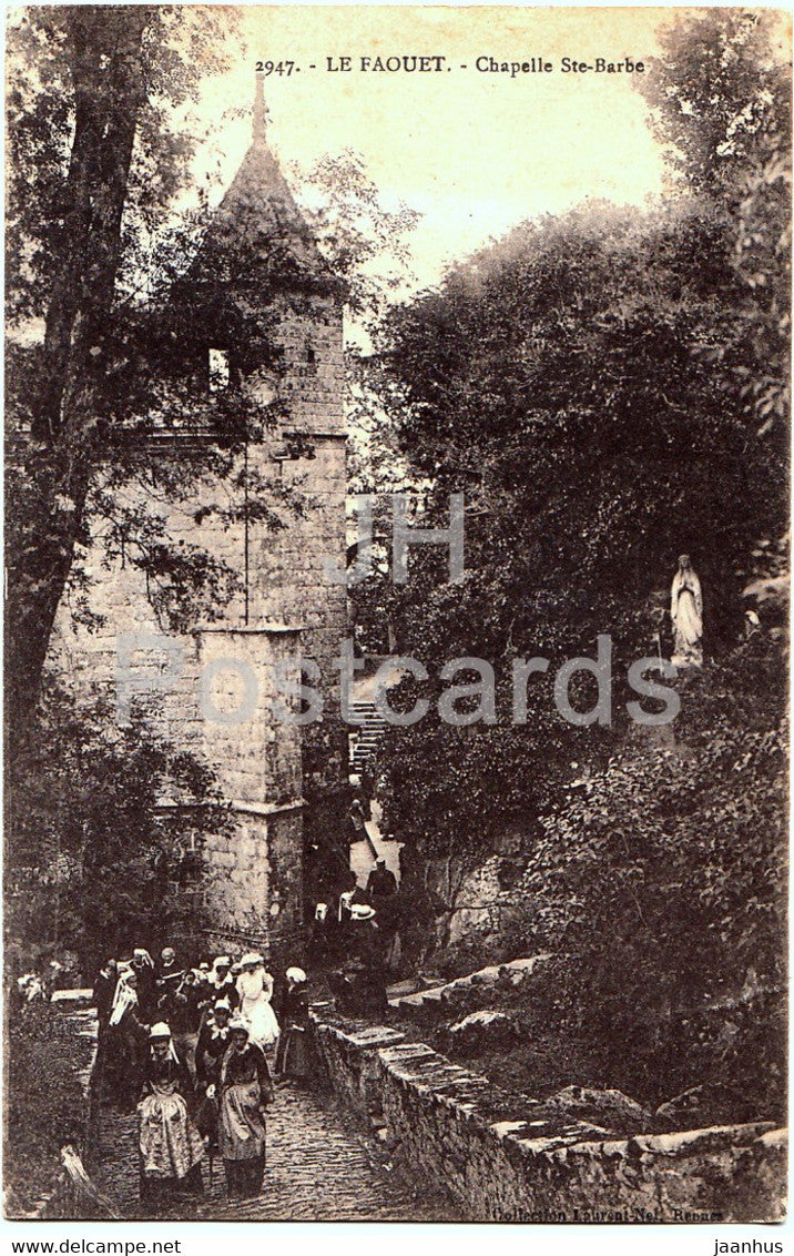 Le Faouet - Chapelle Ste-Barbe - 2947 - old postcard - 1923 - France - used - JH Postcards