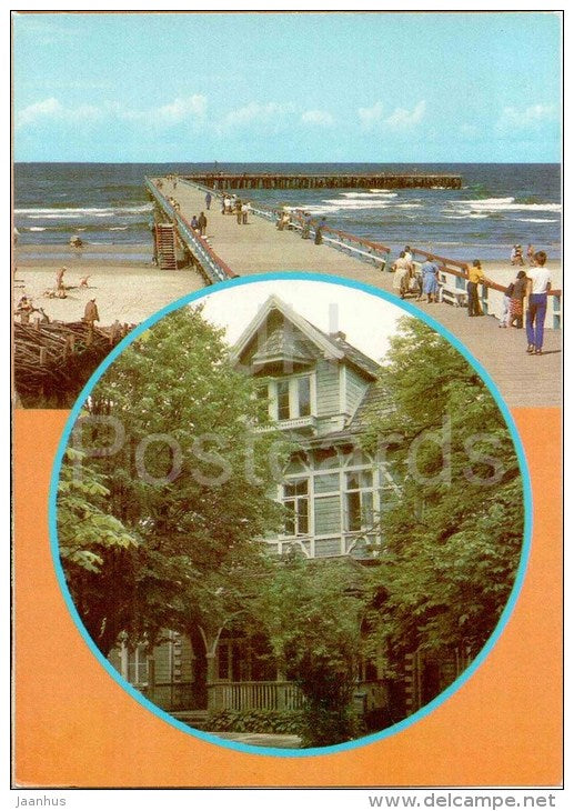 Sea Pier - sanatorium Jurate - Palanga - 1987 - Lithuania USSR - unused - JH Postcards