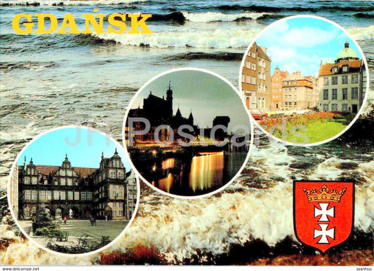 Gdansk - Baltyk - Brama Zielona - Baltic Sea - Green Gate - multiview - Poland - unused - JH Postcards