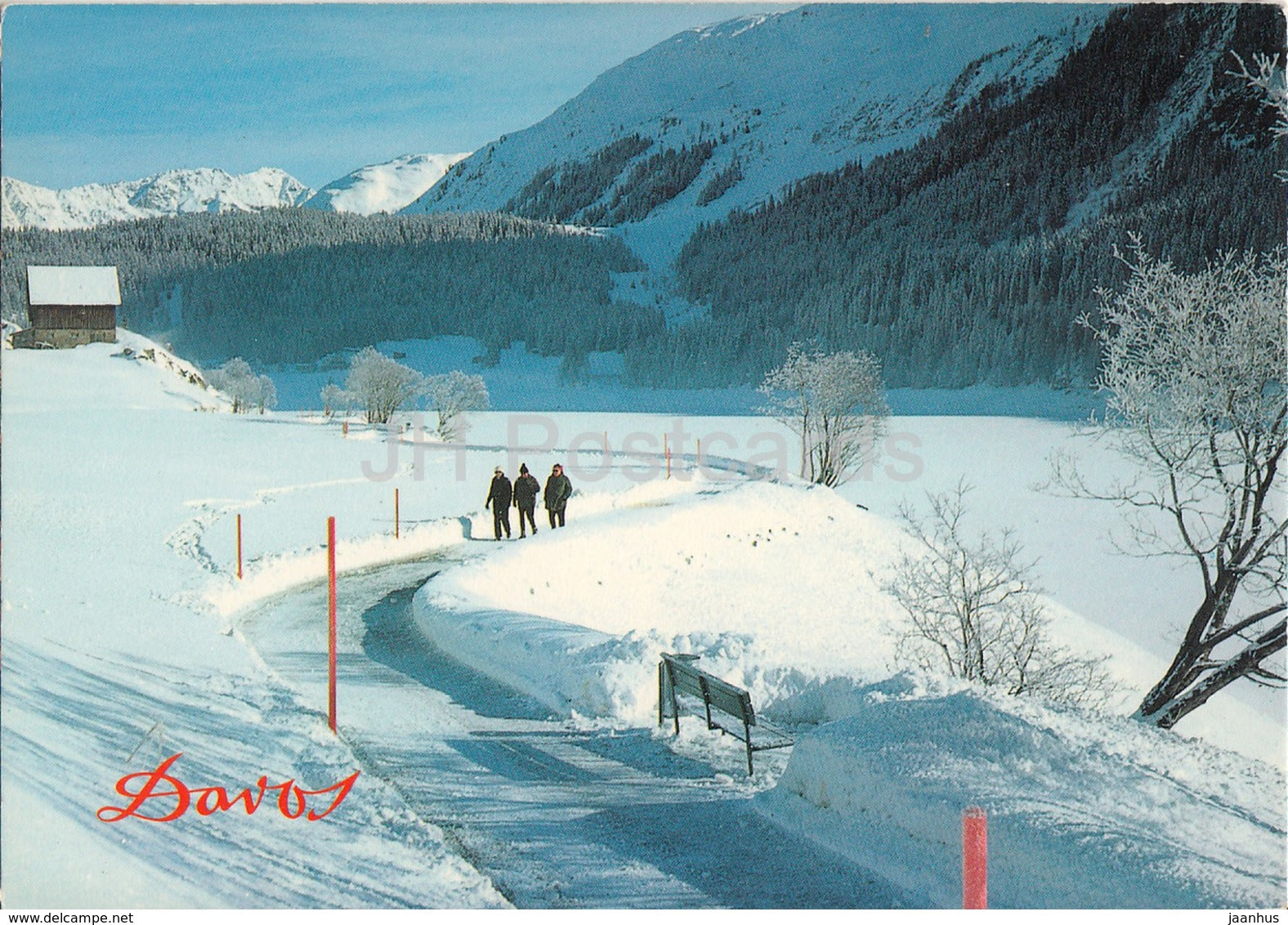 Davos 1560 m - Wanderweg am Davosersee - 1980 - Switzerland - used - JH Postcards