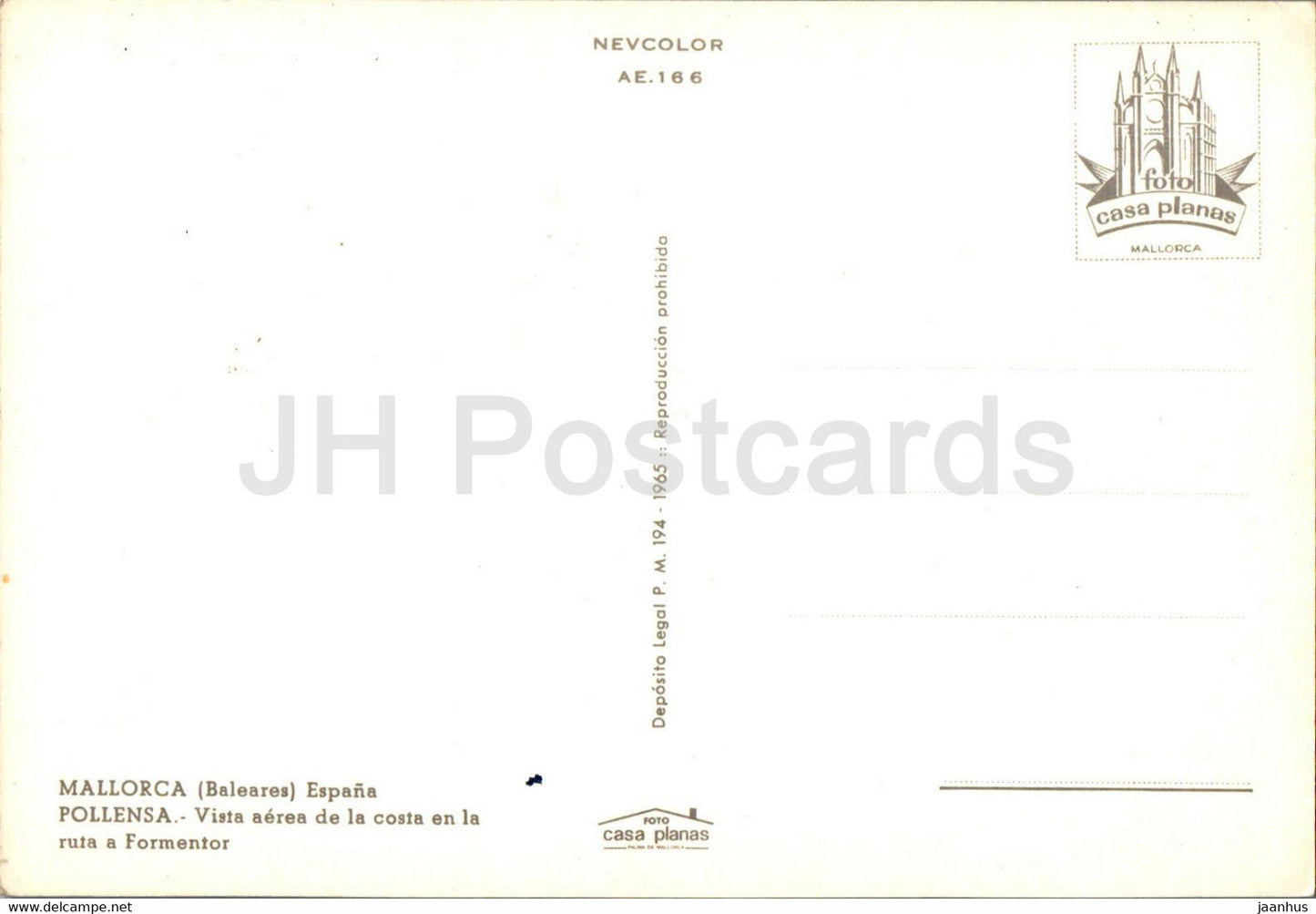 Pollensa - Vista aerea de la costa en la ruta a Formentor - Mallorca - 166 - Spain - unused