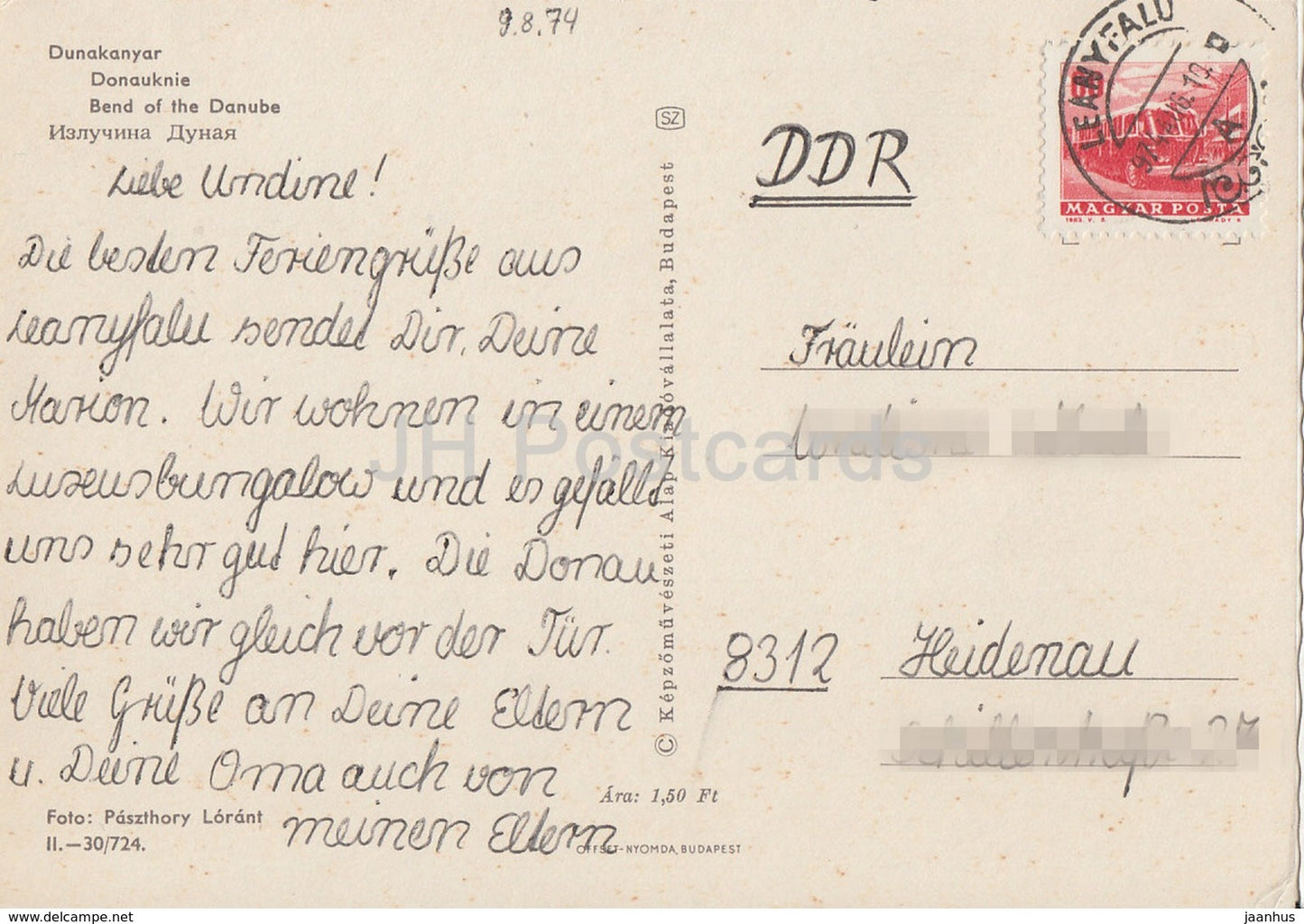 Dunakanyar - Coude du Danube - 1974 - Hongrie - d'occasion