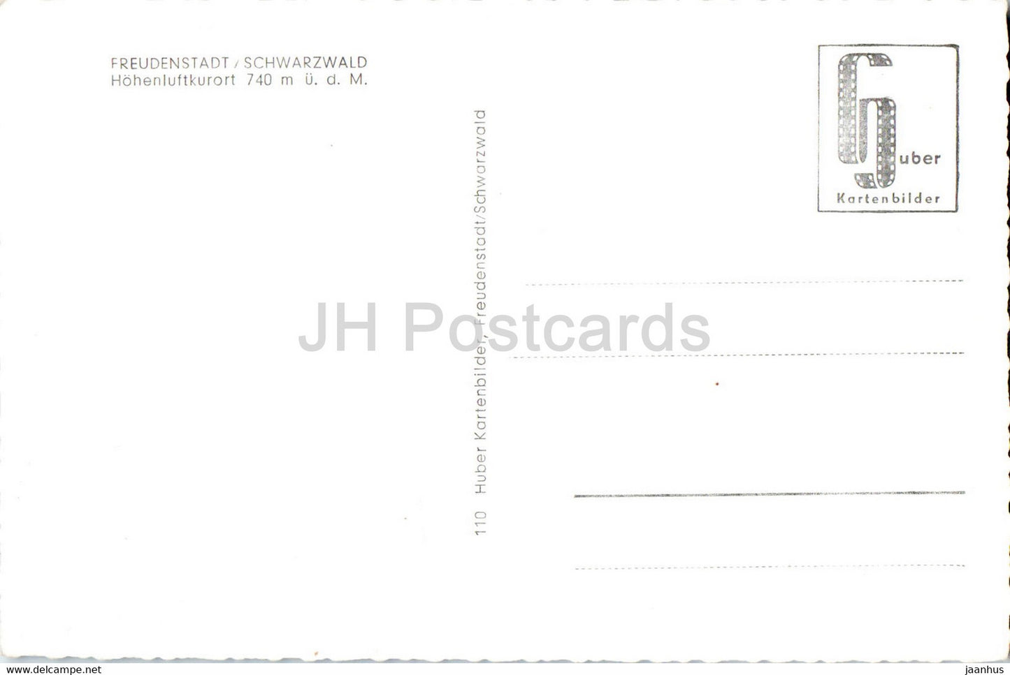 Freudenstadt - Hohenluftkurort - old postcard - Germany - unused
