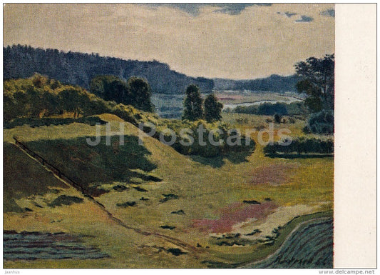 painting by H. Pudersell - Landscape - Estonian art - Russia USSR - 1957 - unused - JH Postcards