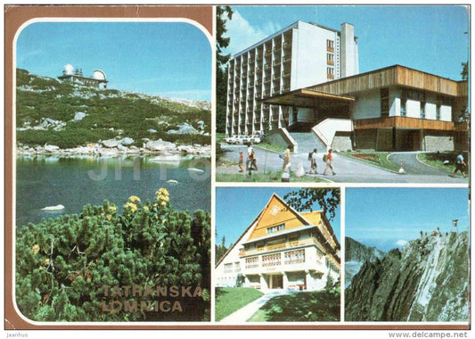 Skalnate Pleso mountain - observatory - convalescent home - Tatranska Lomnica - Czechoslovakia - Slovakia - used 1984 - JH Postcards