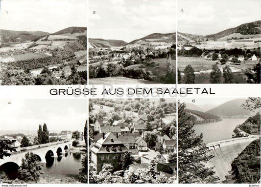 Grusse aus dem Saaletal - Kaulsdorf - Saalfeld - Reschwitz - 1980 - Germany DDR - used - JH Postcards