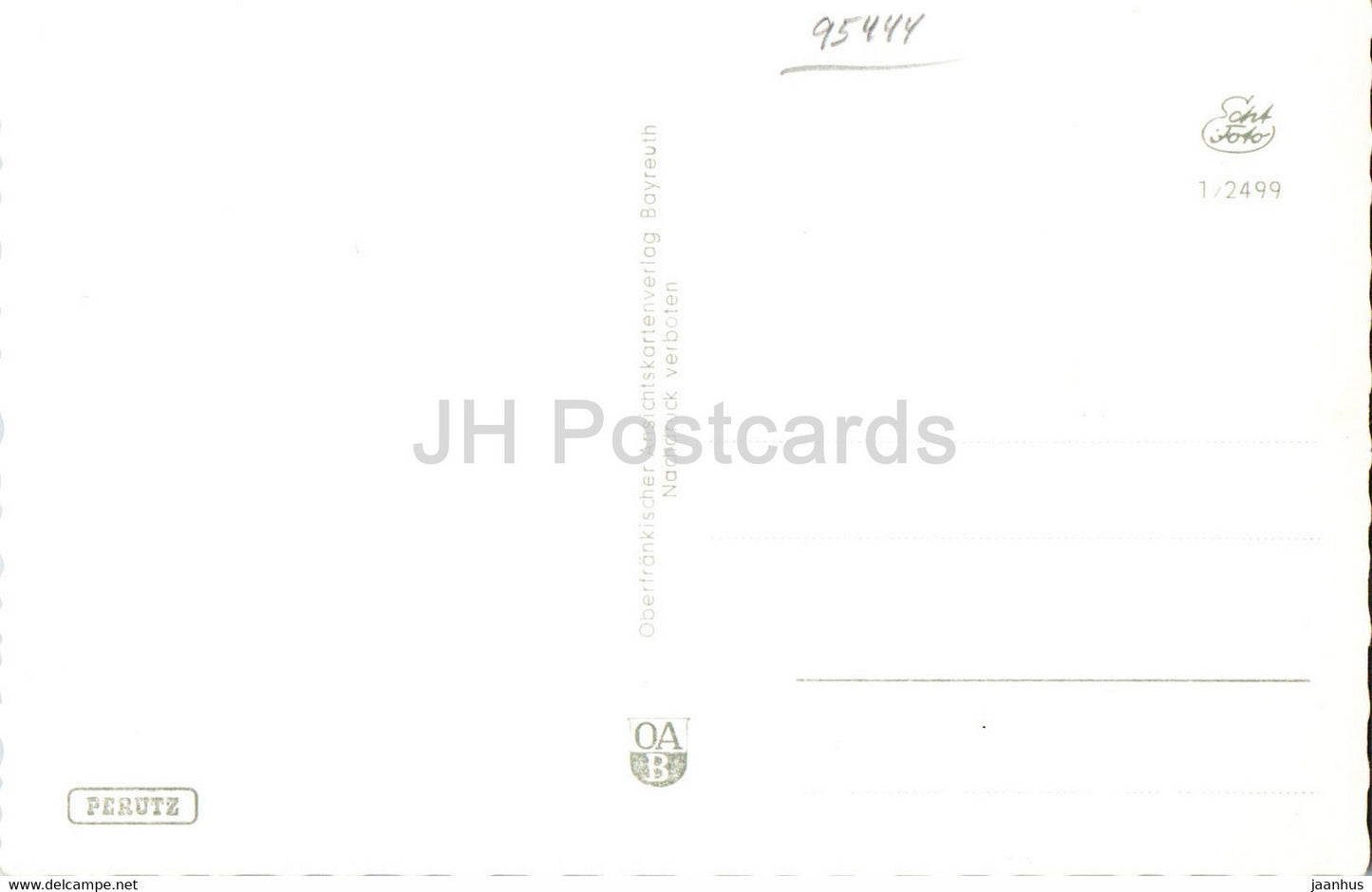 Schloss Eremitage - Bayreuth - Innere Grotte - Wasserspiele - Untere Grotte - castle - old postcard - Germany - unused