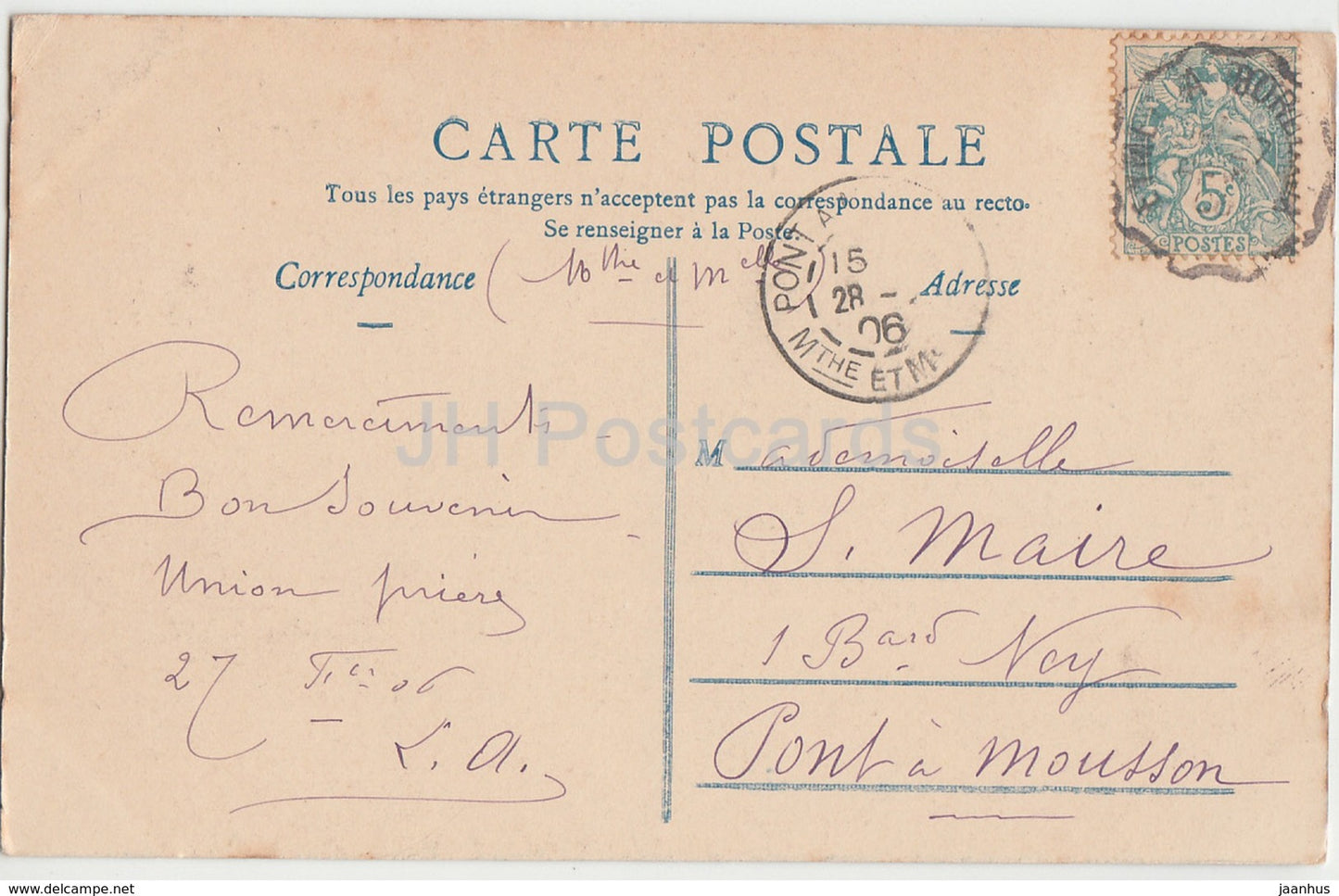 Saint Emilion pres Libourne La Nuit - Le Chateau du Roi - church - 1906 - old postcard - France - used