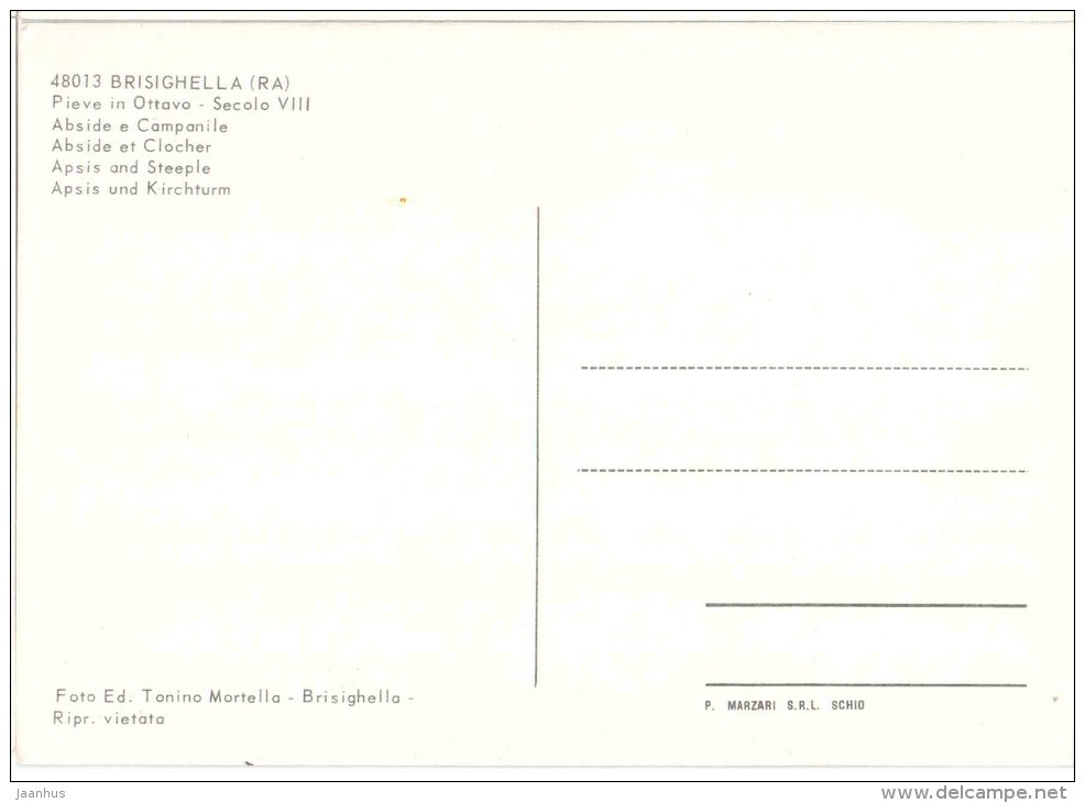 Pieve in Ottavo - Apsis and Steeple - Brisighella - Ravenna - Emilia-Romagna - 48013 - Italia - Italy - unused - JH Postcards