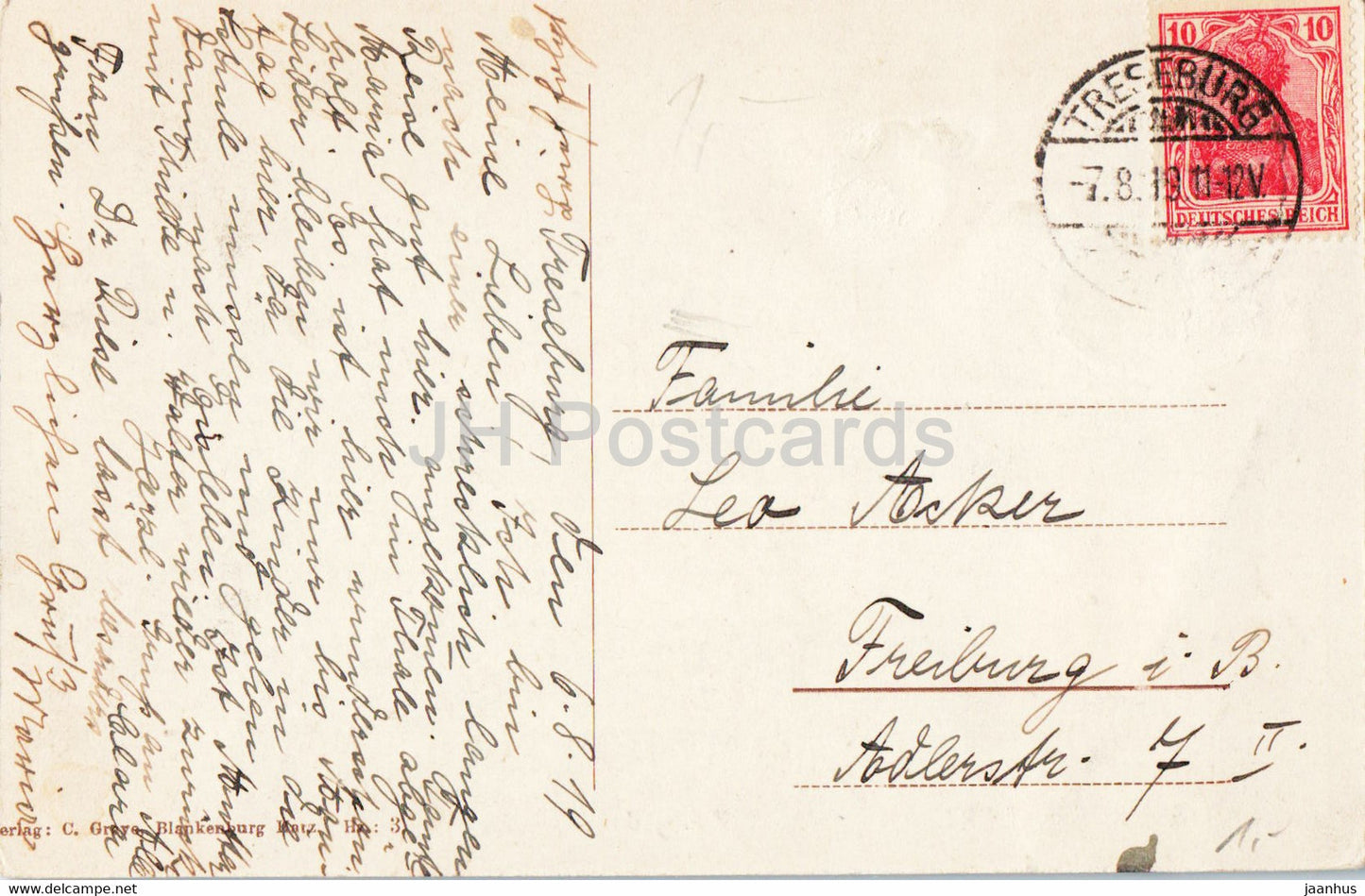 Gruss aus dem Harz - Kuhherde - vache - animaux - carte postale ancienne - 1919 - Allemagne - utilisé