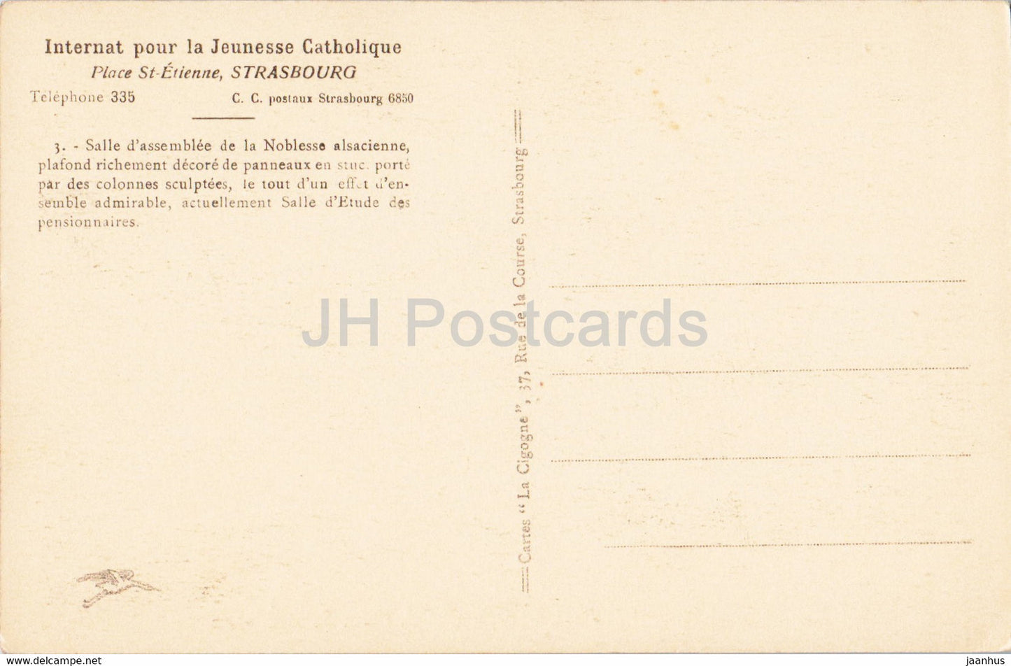 Maison Saint Vincent de Paul - Strasbourg - Place Saint Etienne - old postcard - France - unused