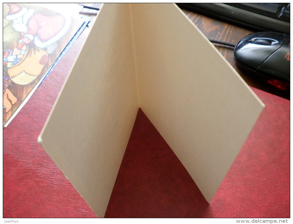 toy car - flowers - 1981 - Estonia USSR - unused - JH Postcards