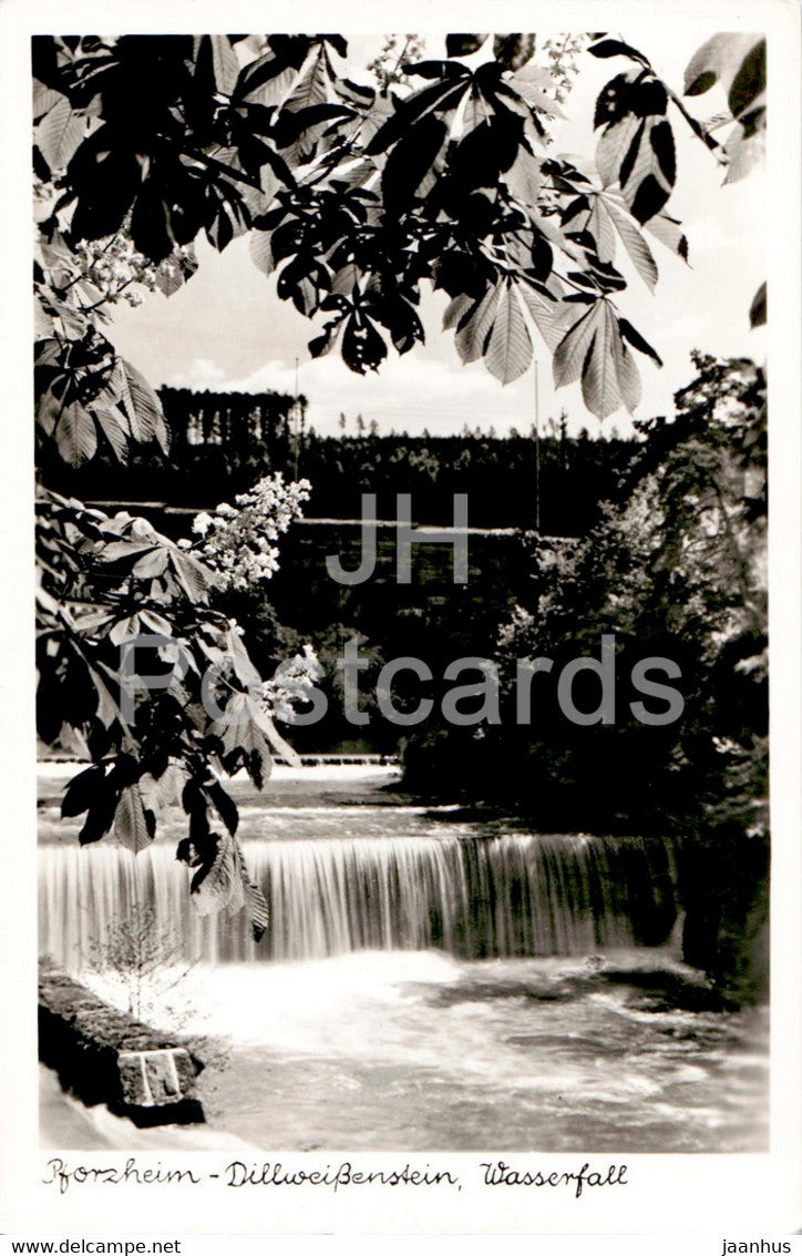 Pforzheim - Dillweissenstein - Wasserfall - waterfall - old postcard - Germany - unused - JH Postcards
