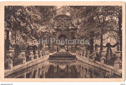 Paris - La Fontaine Medicis - Jardin du Luxembourg - 313 - old postcard - 1928 - France - used - JH Postcards