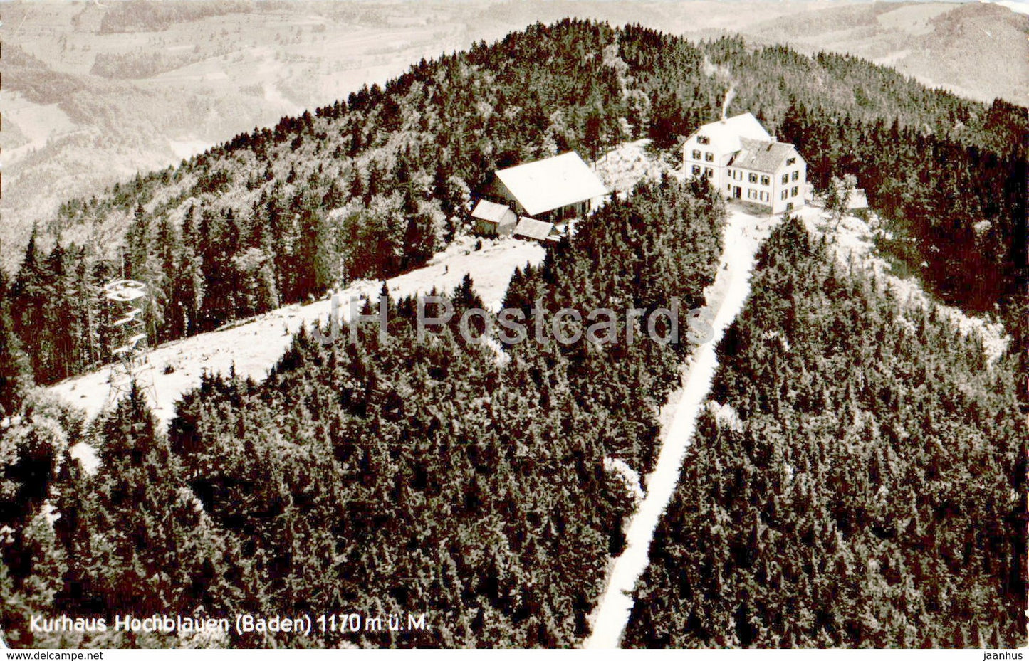 Kurhaus Hochblauen 1170 m - old postcard - 1957 - Germany - used - JH Postcards