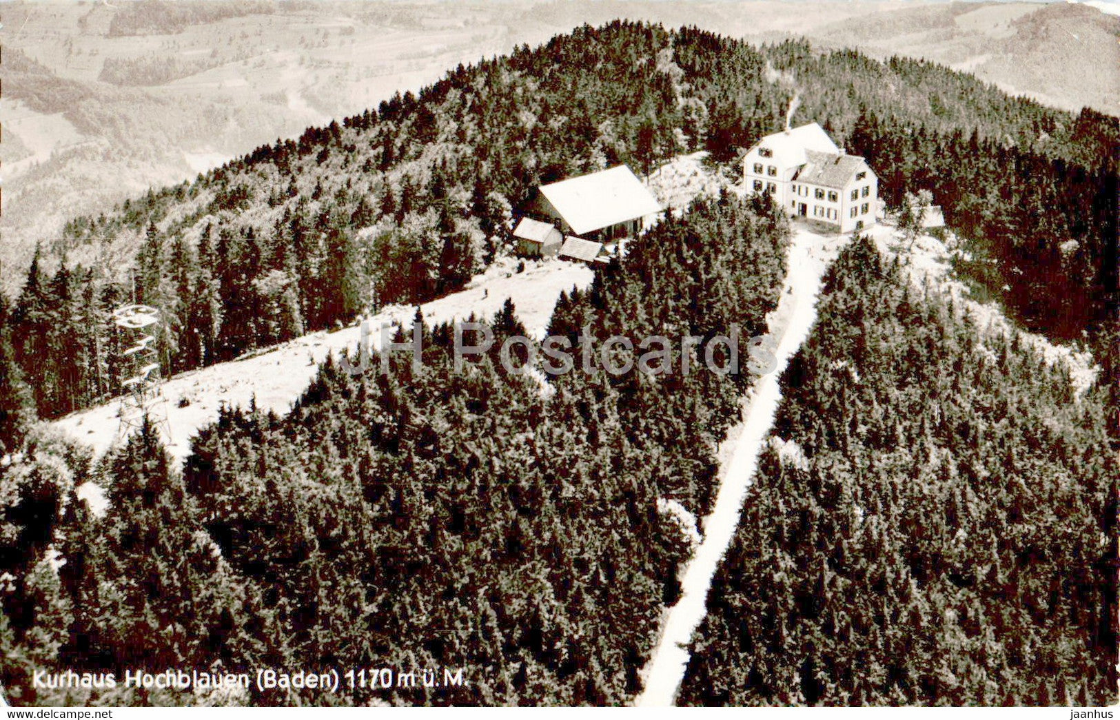 Kurhaus Hochblauen 1170 m - old postcard - 1957 - Germany - used - JH Postcards