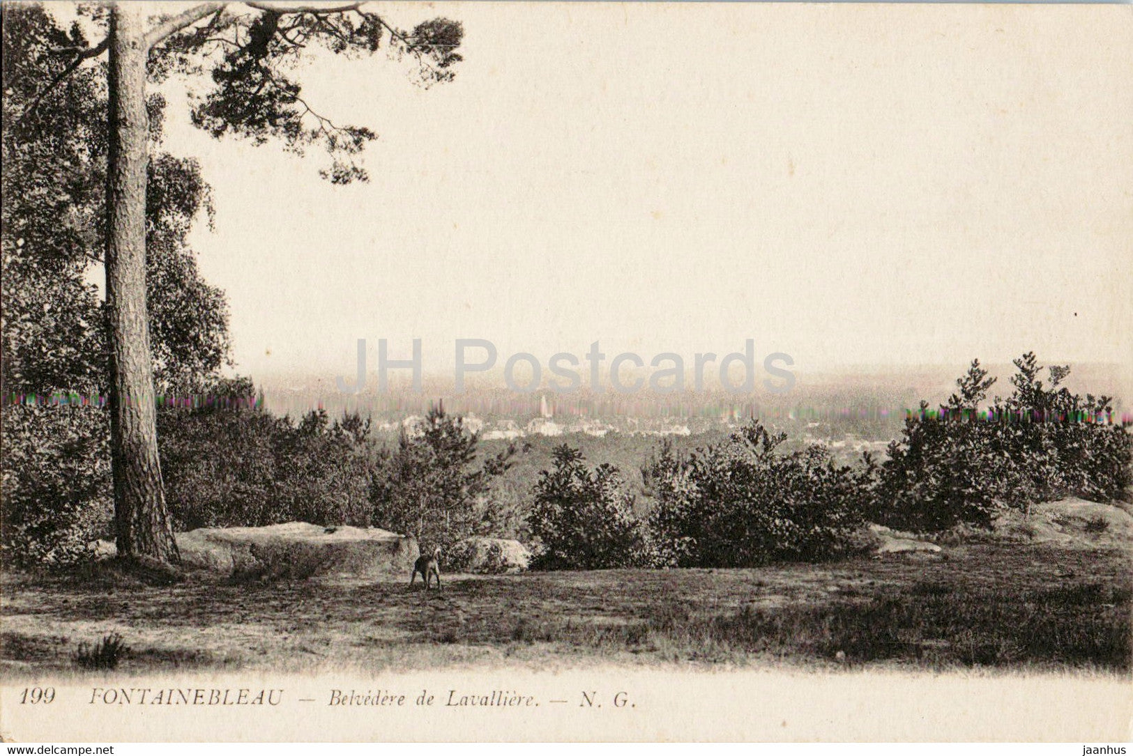 Fontainebleau - Belvedere de Lavalliere - 199 - old postcard - France - unused - JH Postcards
