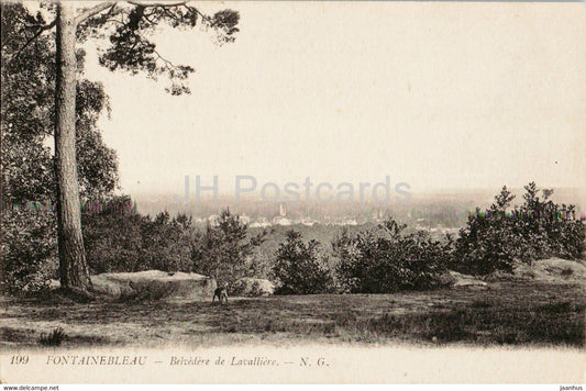 Fontainebleau - Belvedere de Lavalliere - 199 - old postcard - France - unused - JH Postcards