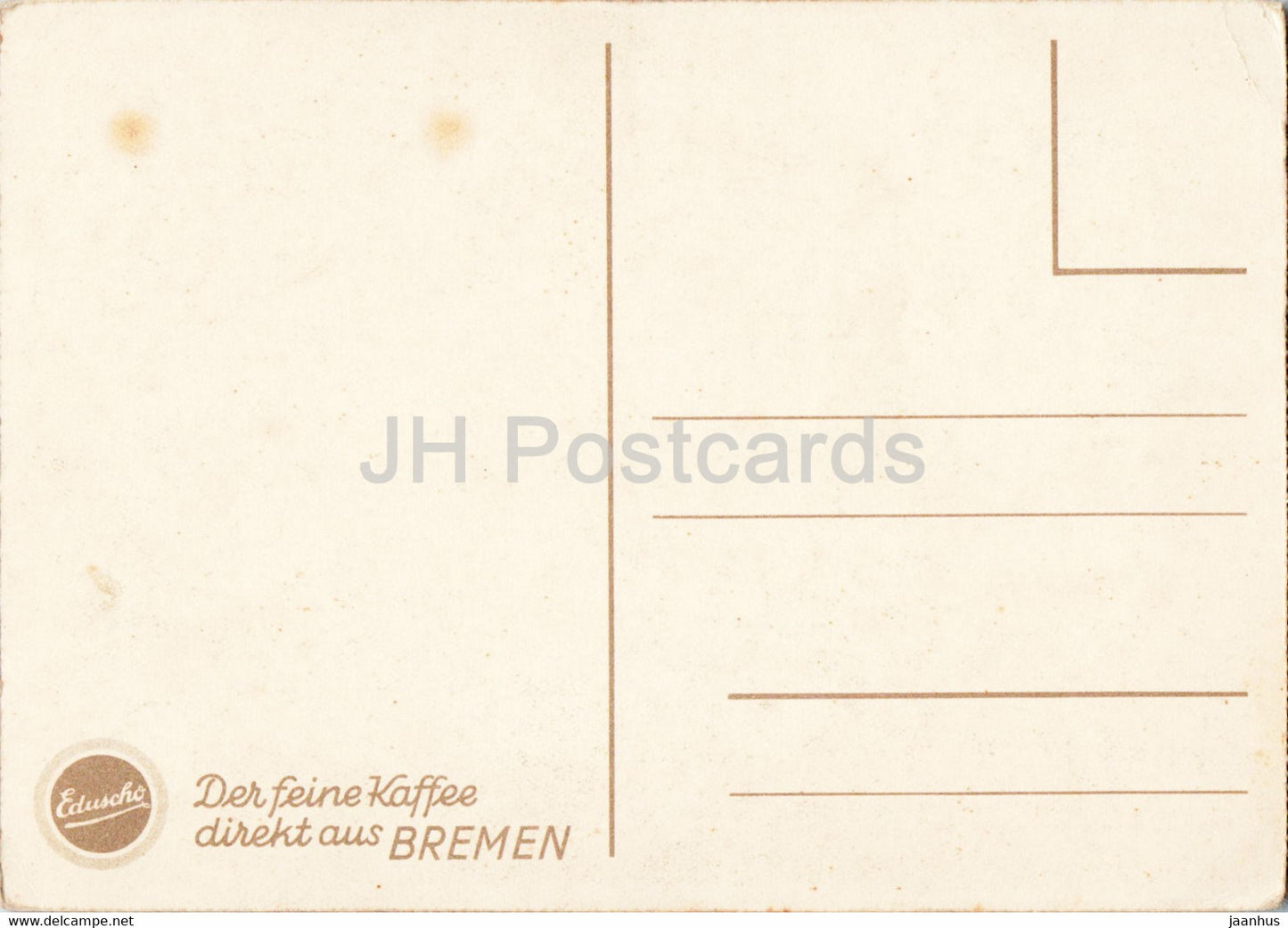 Gemälde von HG v Sternburg - Sparneck im Fichtelgebirge - Eduscho - Feines Kaffee - Deutsche Kunst - Deutschland - unbenutzt