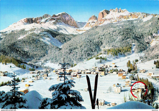 Vigo di Fassa 1400 m - panorama - Pensione Maria - Italy - unused - JH Postcards