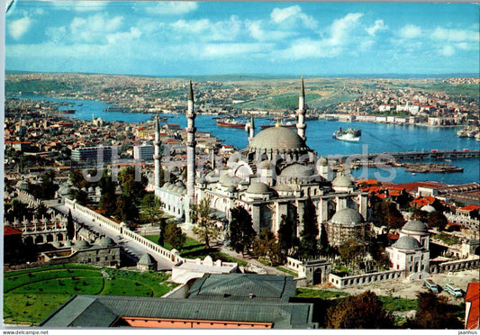 Istanbul - The mosque of Soliman the Magnificent and the Golden Horn - 49 - Turkey - used - JH Postcards