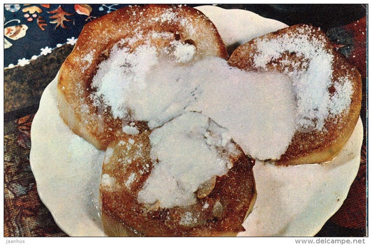 Fried zucchini with matsoni - Georgian Cuisine - dishes - Georgia - 1972 - Russia USSR - unused - JH Postcards