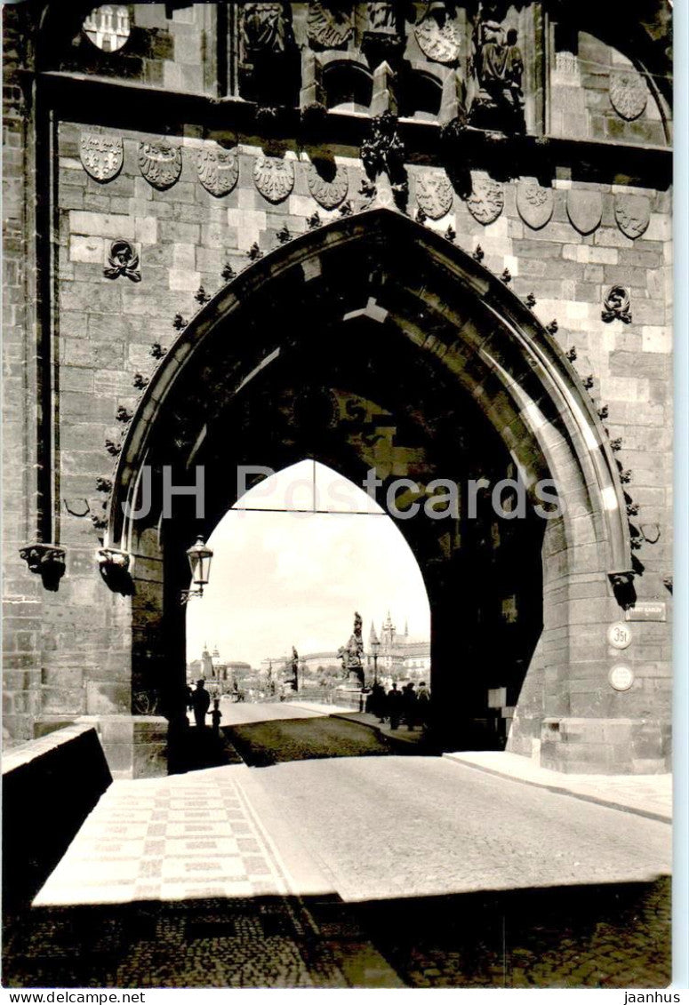 Praha - Prague - Vista through Old Town Tower of Charles Bridge - Czech Republic - Czechoslovakia - unused - JH Postcards