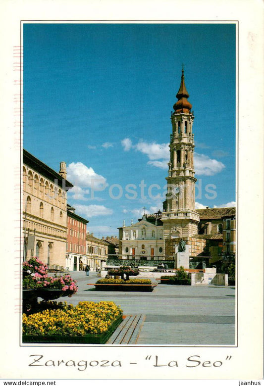 Zaragoza - Catedral de el Salvador La Seo - cathedral -  Z 77 - Spain - used - JH Postcards