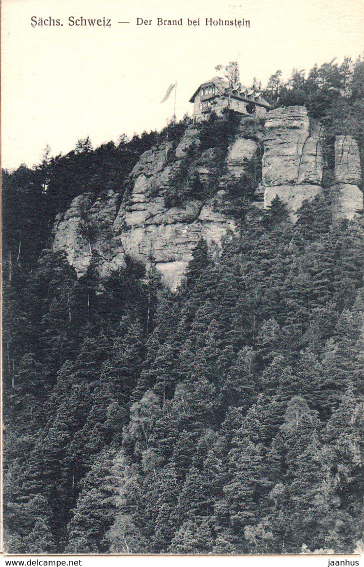 Der Brand bei Hohnstein - Sachs. Schweiz - old postcard - Germany - unused - JH Postcards