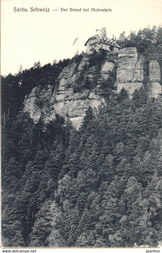 Der Brand bei Hohnstein - Sachs. Schweiz - old postcard - Germany - unused - JH Postcards