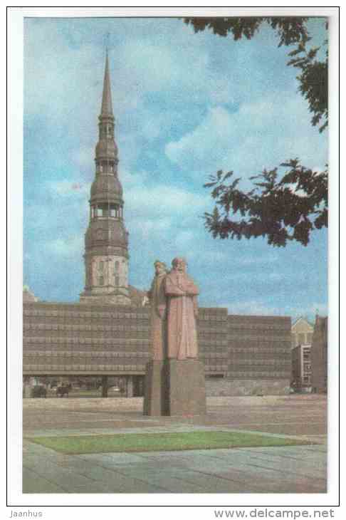 Memorial of Latvian Red Riflemen  - Riga - 1977 - Latvia USSR - unused - JH Postcards