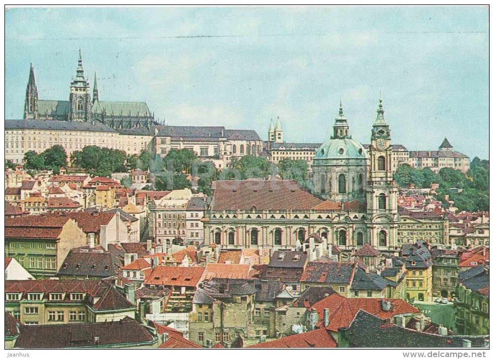 Praha - Prague - The Castle of Prague Hradcany and the Little Town Quarter - Czechoslovakia - Czech - used 1972 - JH Postcards