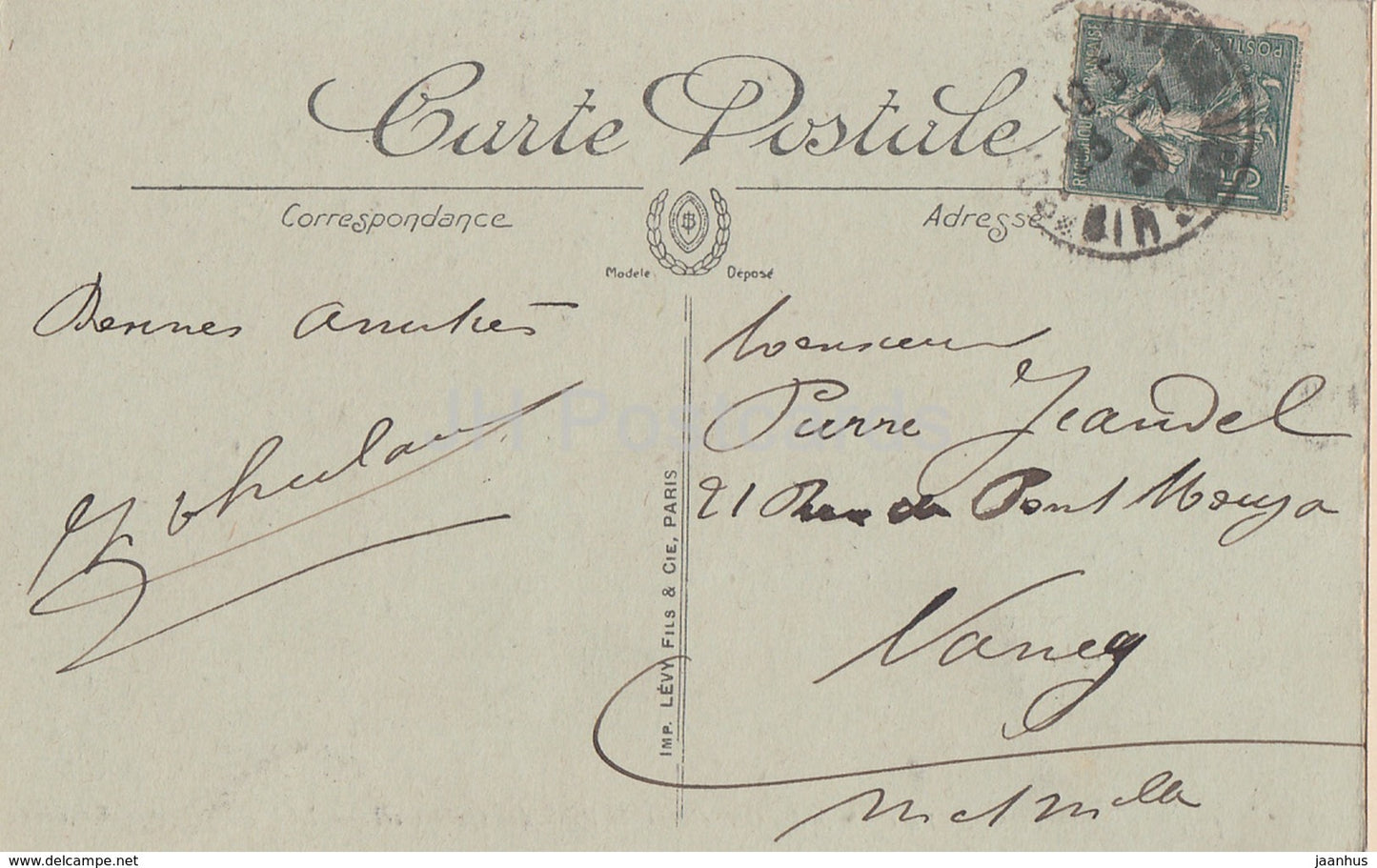 Bordeaux - La Colonne des Girondins et la Place des Quinconces - 186 - old postcard - France - used