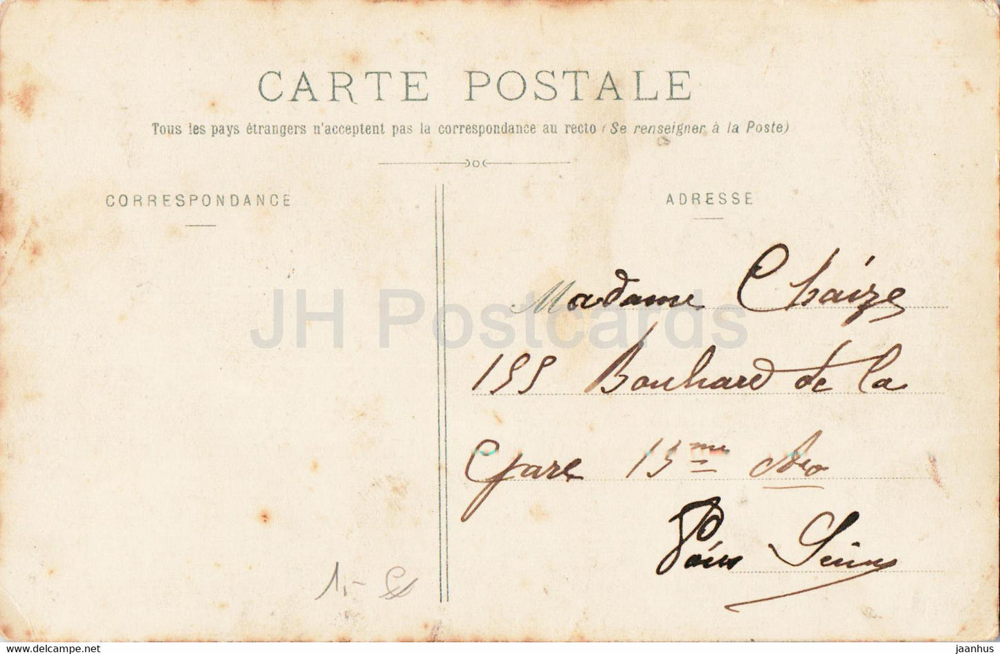 Nancy - Rue de la Constitution et Cathédrale - cathédrale - 2 - carte postale ancienne - 1906 - France - occasion