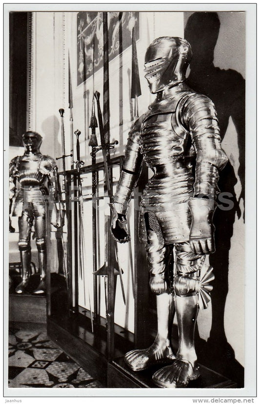 Knights armor and edged weapons - Hermitage - Knights' Hall - St. Petersburg - 1986 - Russia USSR - unused - JH Postcards