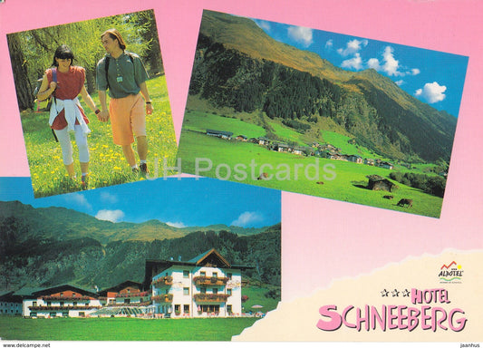 hotel restaurant Schneeberg - Ridnaun - Ridanna 1380 m - multiview - Italy - 2001 - used - JH Postcards