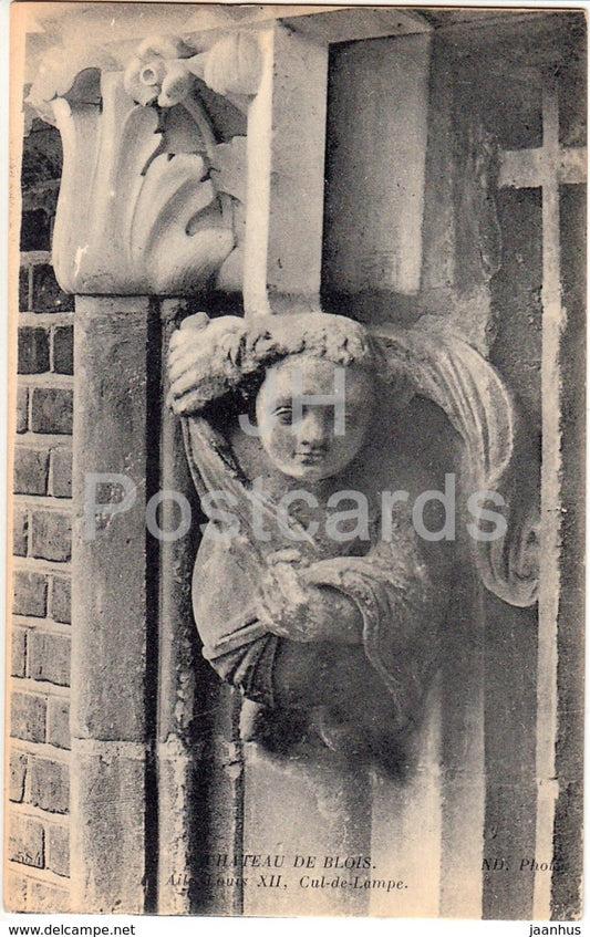 Chateau de Blois - Aile Louis XII - Cul de Lampe - castle - old postcard - France - unused - JH Postcards
