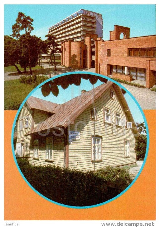 Holiday House Neringa - writer Ciurlioniene-Kymantaite— house - Palanga - 1987 - Lithuania USSR - unused - JH Postcards