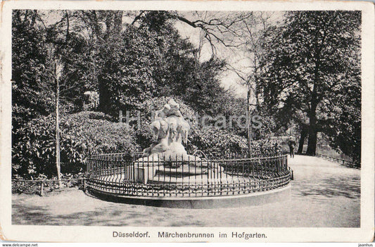 Dusseldorf - Marchenbrunnen im Hofgarten - old postcard - Germany - used - JH Postcards