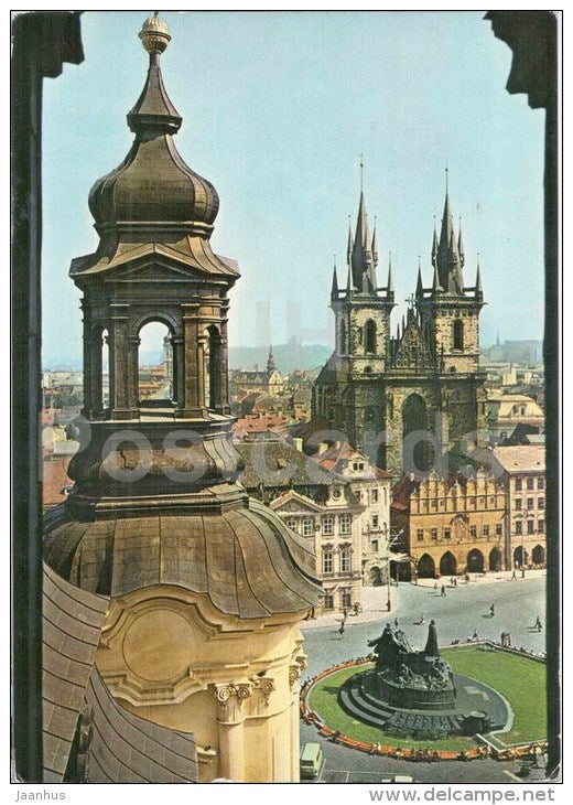 View of Old Town Square - Praha - Prague - Czechoslovakia - Czech - used 1980 - JH Postcards