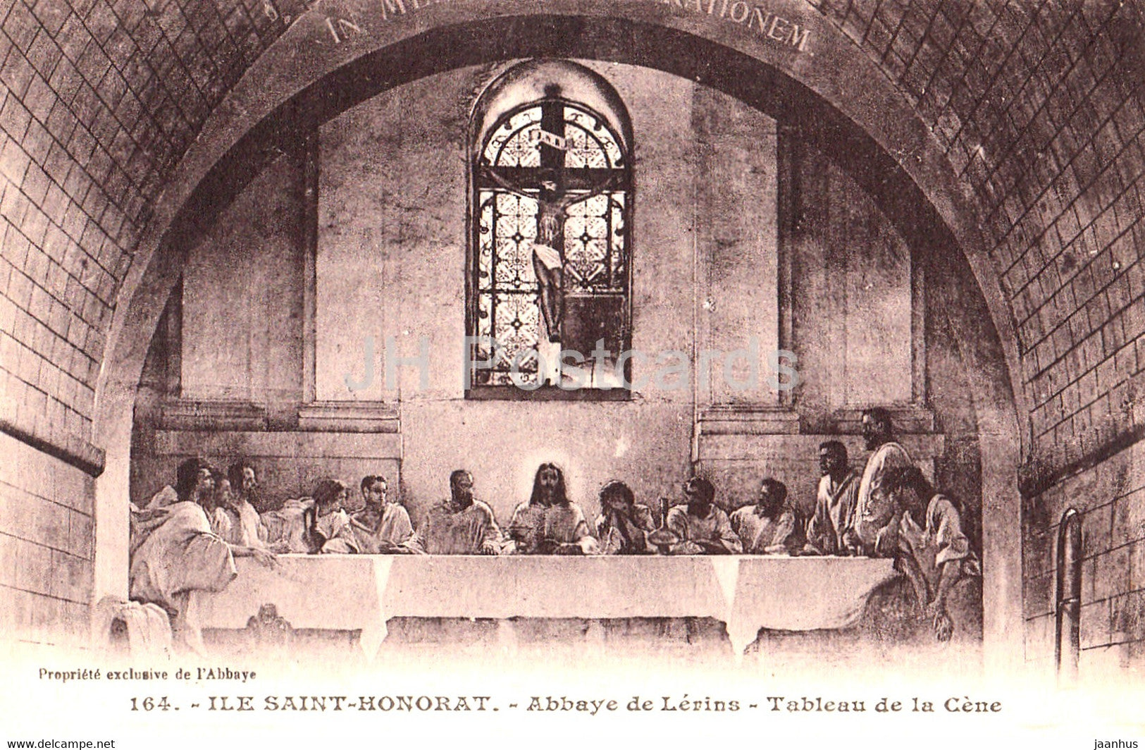 Cannes - Ile Saint Honorat - Abbaye de Lerins - Tableau de la Cene - 164 - old postcard - France - unused - JH Postcards